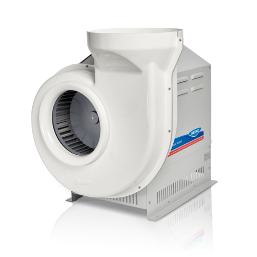 Spectrum FRP Blowers - The Fiberglass Reinforced Polyester (FRP) construction of the Spectrum is best for fume hood exhaust systems with corrosive conditions. 