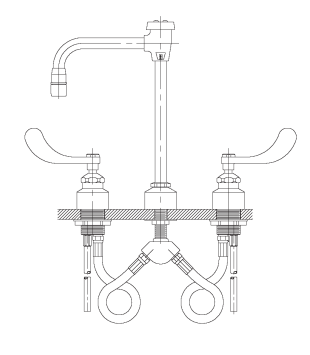 Mixing Faucets - L2221VB Deck Mounted, Vacuum Breaker