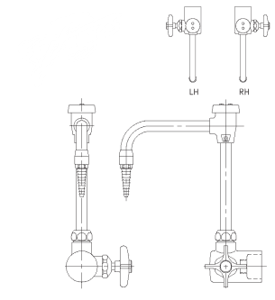 Single Valve Faucet - L2714VB-WS Panel Mounted, Vacuum Breaker 