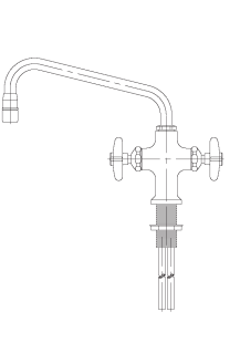 Mixing Faucets - L410 Deck Mounted, Swing Spout