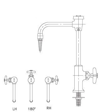 Single Valve Faucet - L611VB Deck Mounted, Vacuum Breaker  
