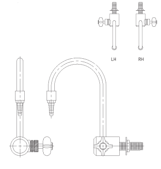 Pure Water Faucets Plastic - L72711WSA Panel Mounted, All PVC