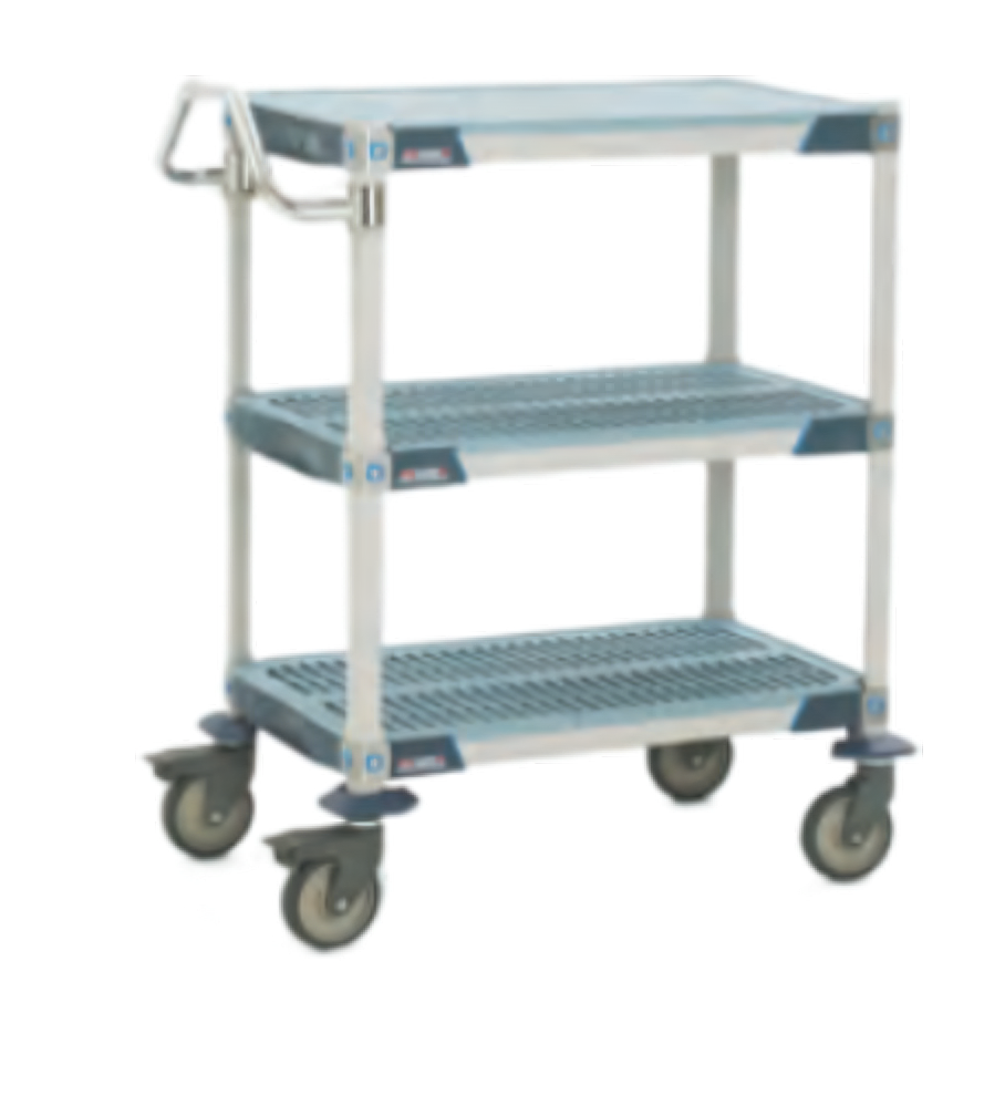 MetroMax Utility Cart - Corrosion proof shelves, posts and Type 304 stainless steel handle