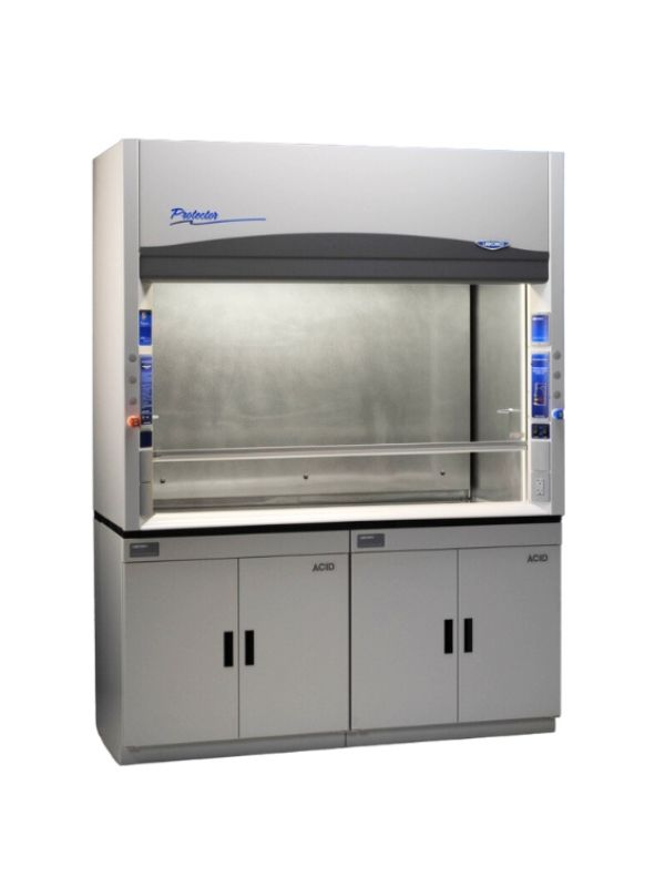 Radioisotope Laboratory Hoods - With fully sealed integral work surfaces and coved interiors, these benchtop stainless steel-lined hoods provide protection from applications requiring the use of radiochemicals.