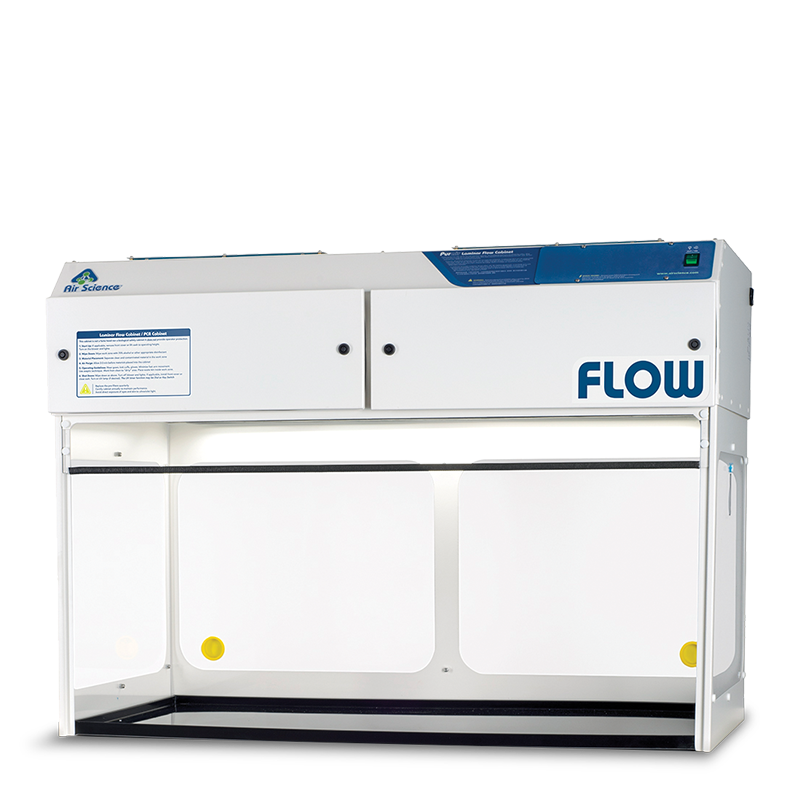 Air Science Laminar Flow Hood - The Purair FLOW Series vertical laminar flow cabinets are compact and are ideal for use in laboratory environments where space is limited. They are designed to use HEPA filtration to protect equipment and other contents of the work zone from particulates.