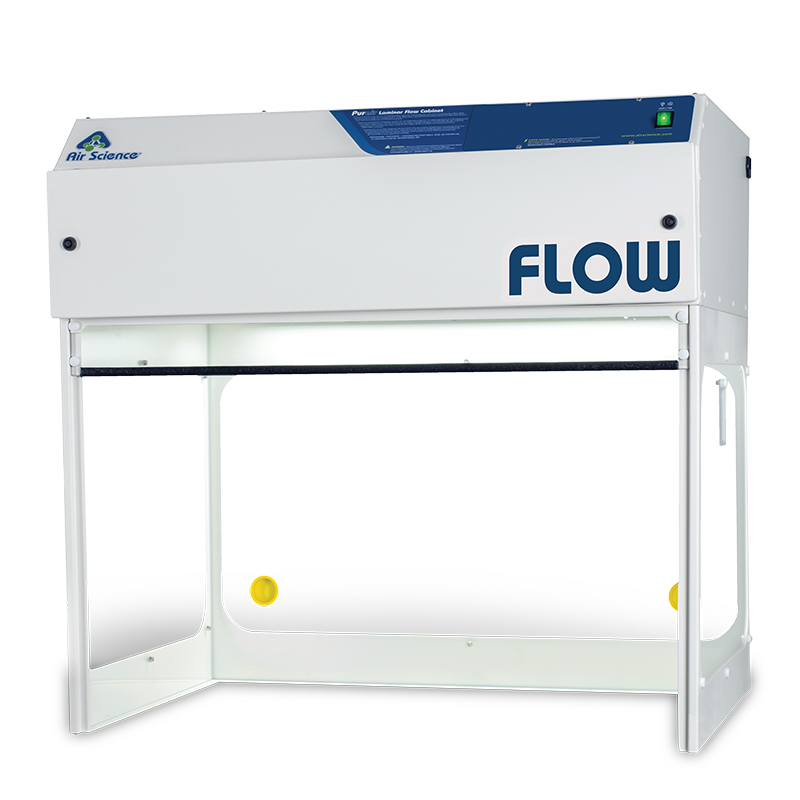 Air Science Laminar Flow Hood - The Purair FLOW Series vertical laminar flow cabinets are compact and are ideal for use in laboratory environments where space is limited. They are designed to use HEPA filtration to protect equipment and other contents of the work zone from particulates.